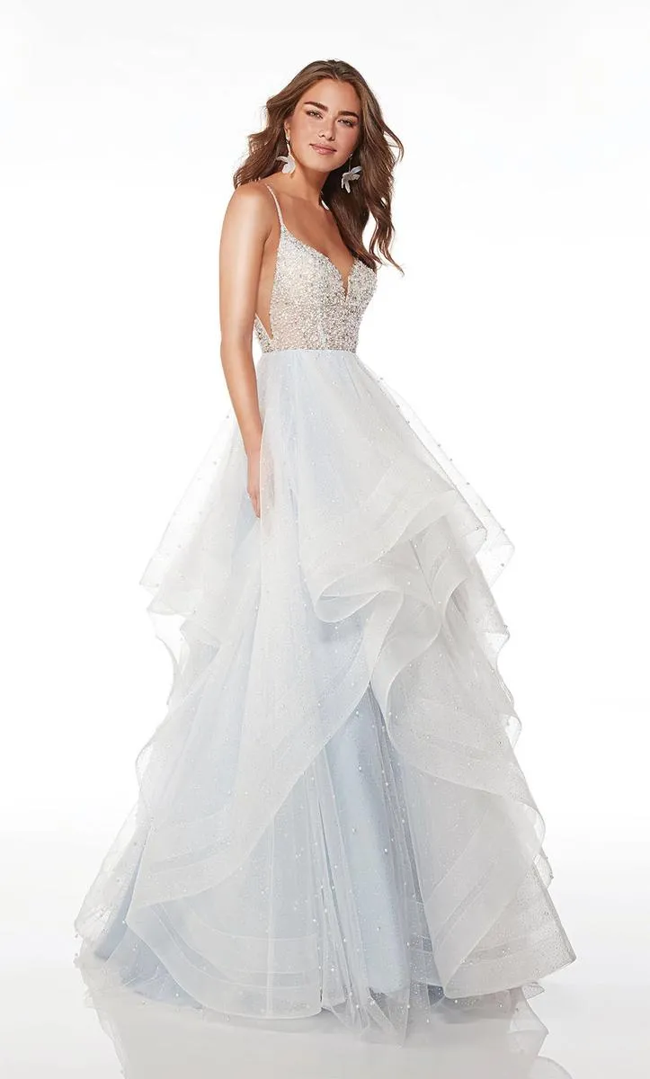 Alyce Paris A-Line Ruffle Ball Gown 61672 sold by Terry costa product image thumbnail 5