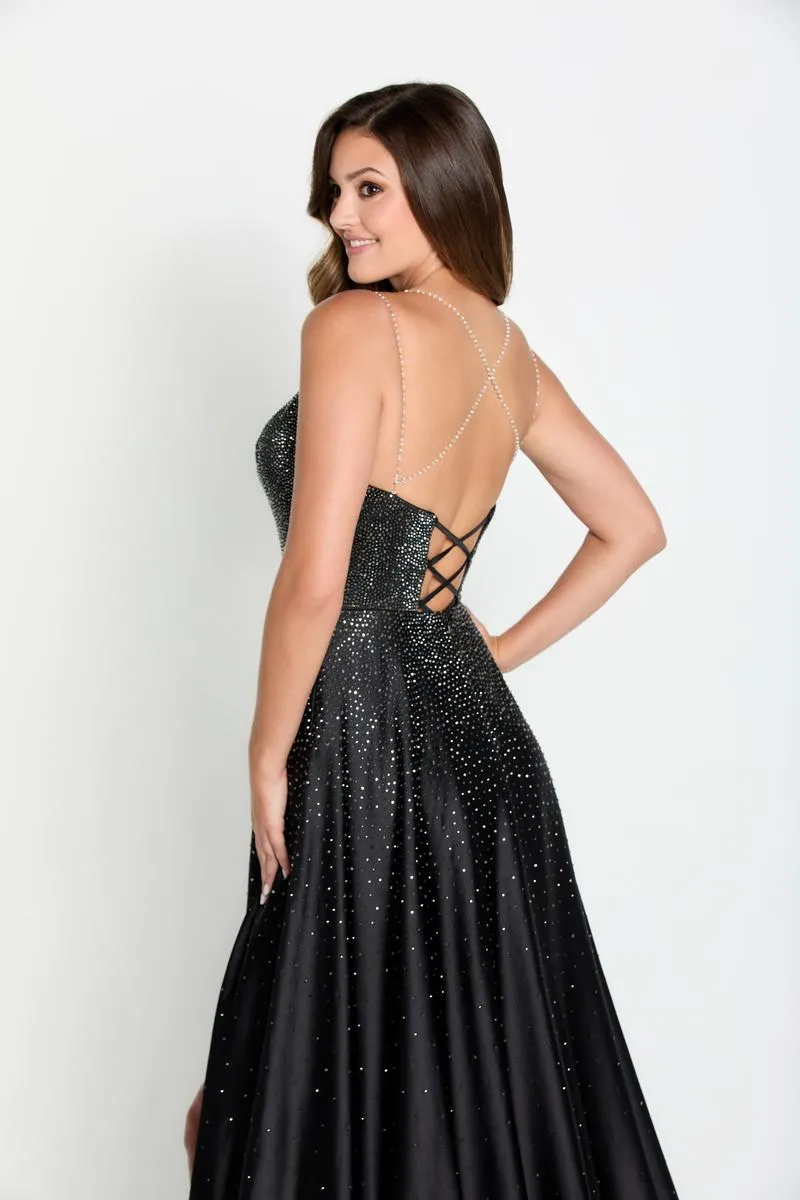 Ellie WIlde Satin A-Line Prom Dress EW34128 sold by Terry costa product image thumbnail 4