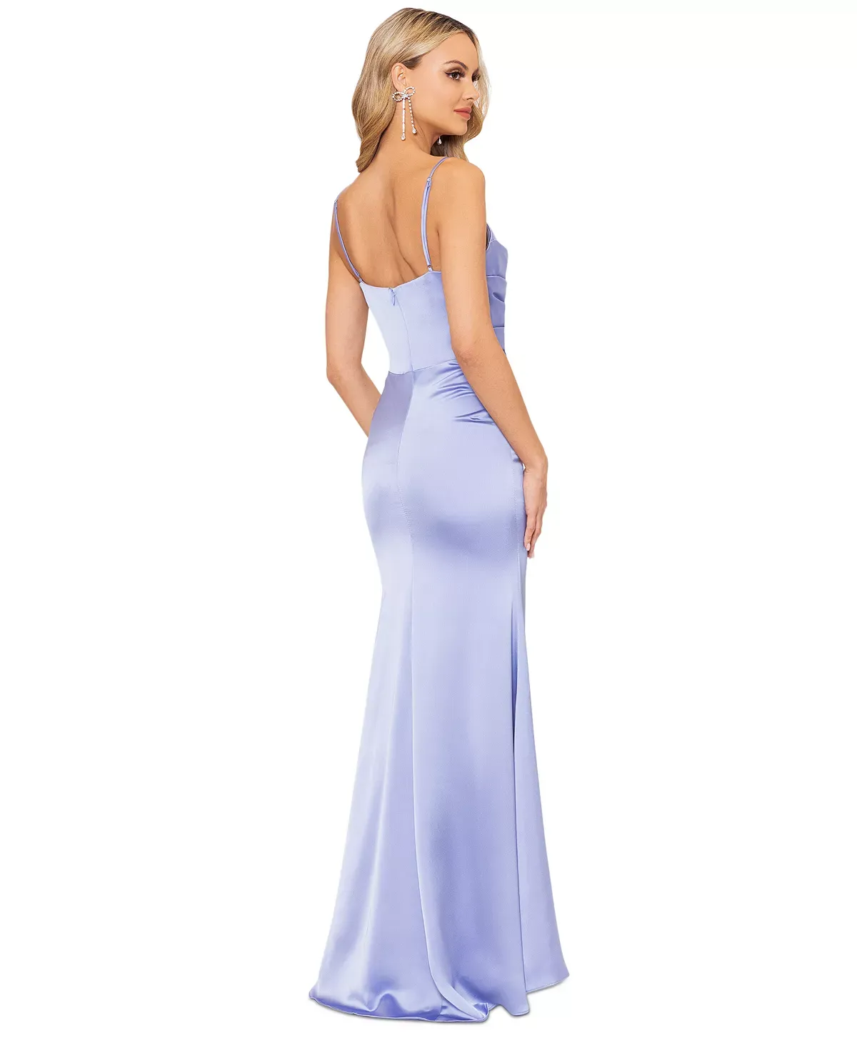 Betsy and Adam Satin Sweetheart Dress A26389 sold by Terry costa product image thumbnail 2
