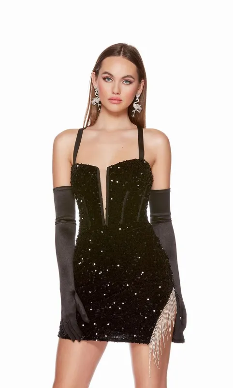Alyce Paris Plunging Homecoming Dress 4795 made by Alyce Paris