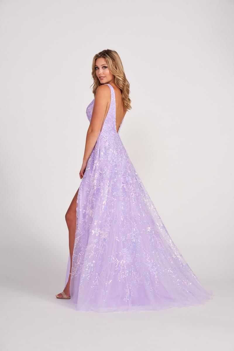 Ellie Wilde A-Line Lace Prom Dress Ew34111 sold by Terry costa product image thumbnail 2