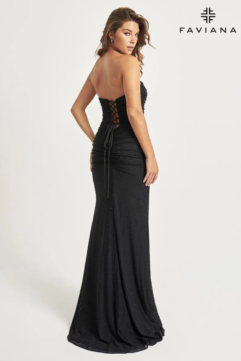 Faviana Strapless Corset Prom Dress 11040 sold by Terry costa product image thumbnail 4