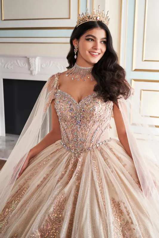 Princesa by Ariana Vara  Dress PR30173CAPE sold by Terry costa
