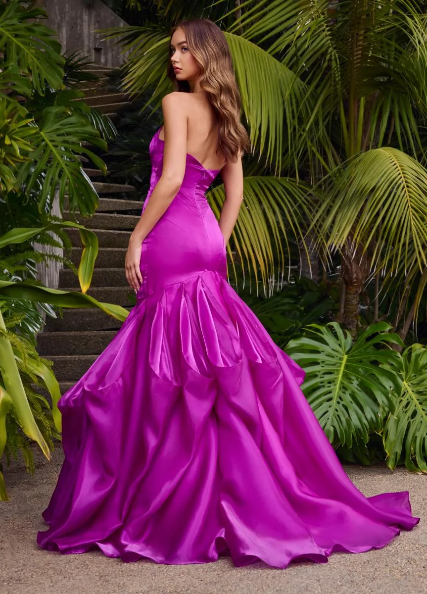 ASHLEYlauren Strapless Organza Prom Dress 11733 sold by Terry costa product image thumbnail 2