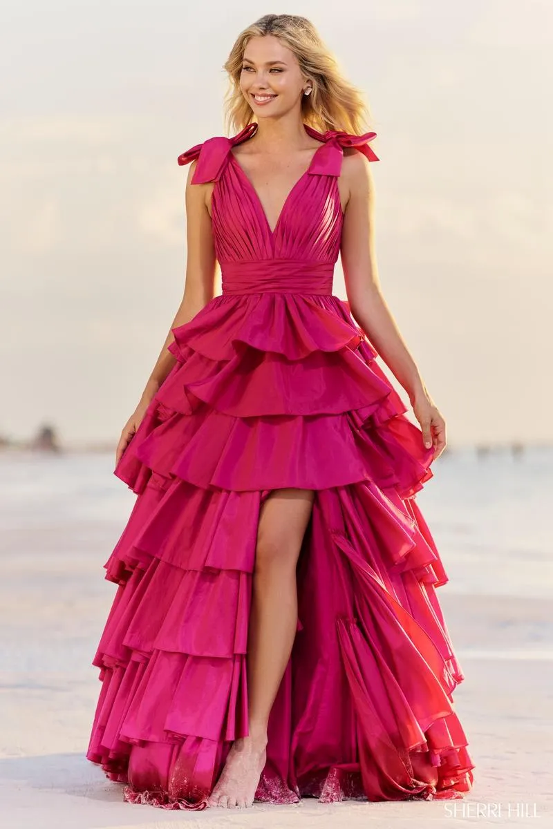 Sherri Hill Taffeta Ruffle Ball Gown 56035 sold by Terry costa