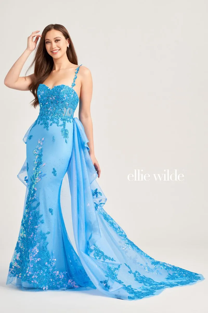 Ellie Wilde Fitted Corset Prom Dress EW35207 sold by Terry costa product image thumbnail 2