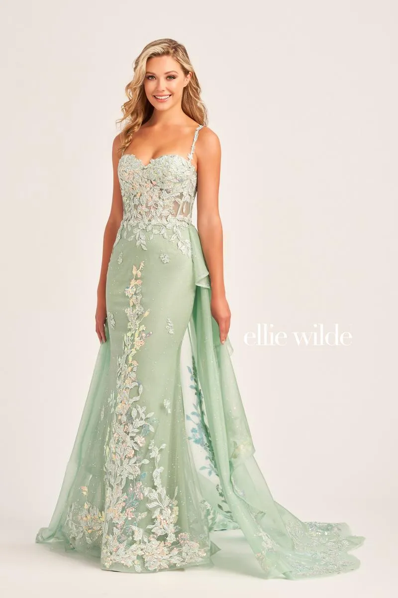 Ellie Wilde Fitted Corset Prom Dress EW35207 sold by Terry costa product image thumbnail 4