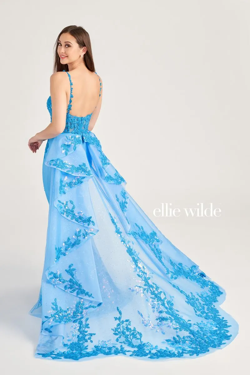Ellie Wilde Fitted Corset Prom Dress EW35207 sold by Terry costa product image thumbnail 3