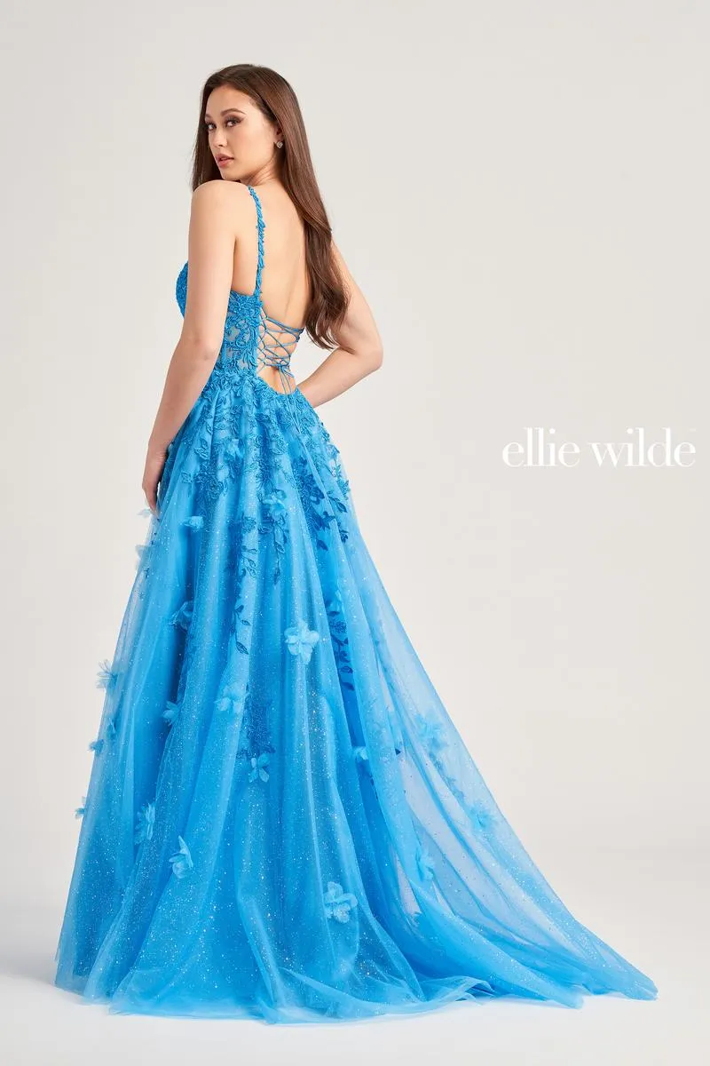Ellie Wilde A-Line Lace Prom Dress EW35081 sold by Terry costa product image thumbnail 3
