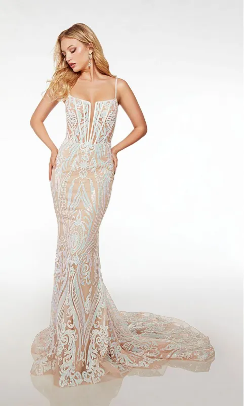 Alyce Paris Sequin Corset Prom Dress 61724 sold by Terry costa
