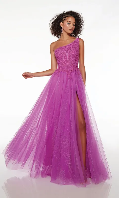 Alyce One Shoulder Lace Prom Dress 61624 sold by Terry costa