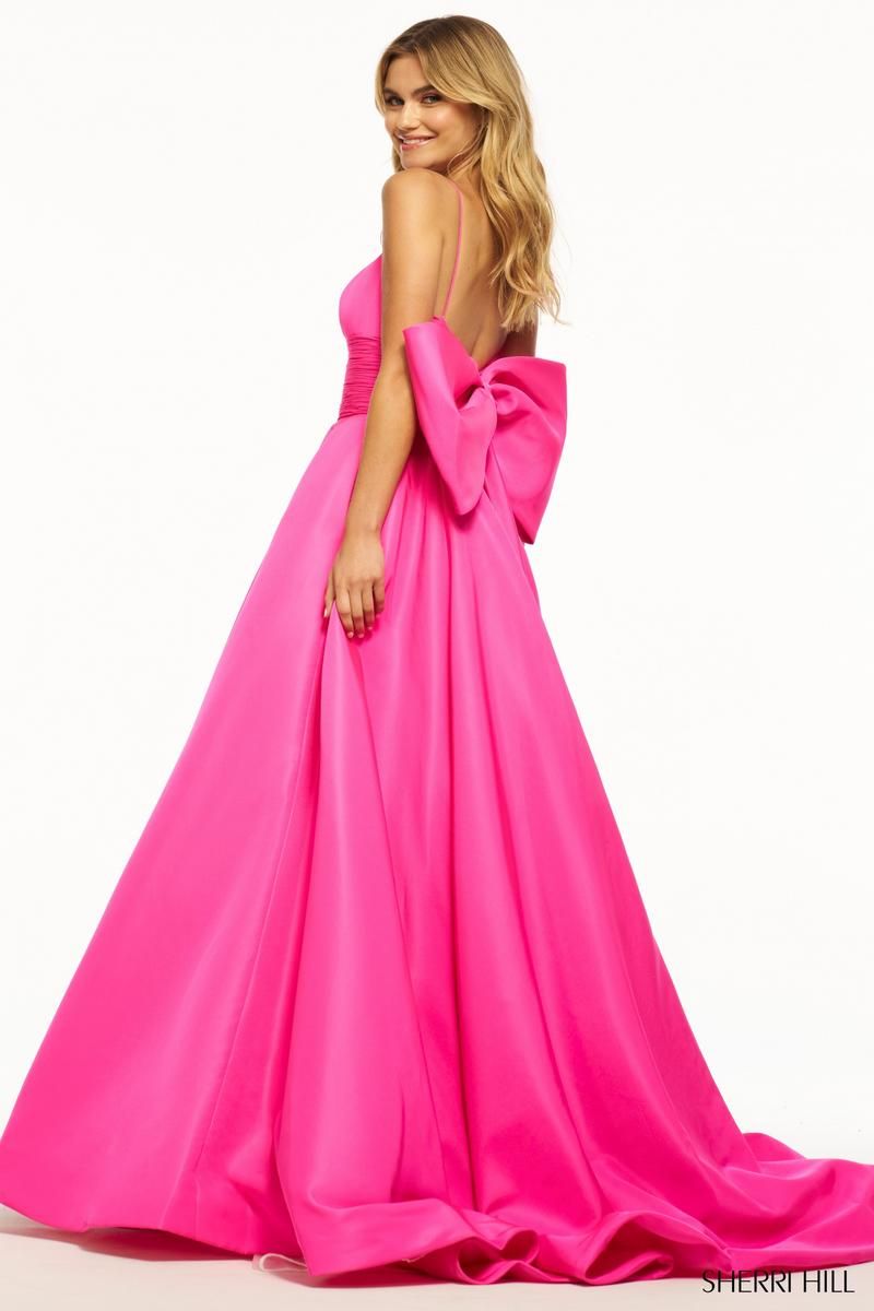 Sherri Hill Taffeta Bow Back Ball Gown 55996 sold by Terry costa product image thumbnail 2