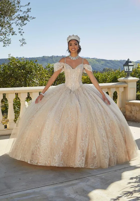 Vizcaya by Morilee Beaded Corset Quince Dress 89430 made by Mori Lee