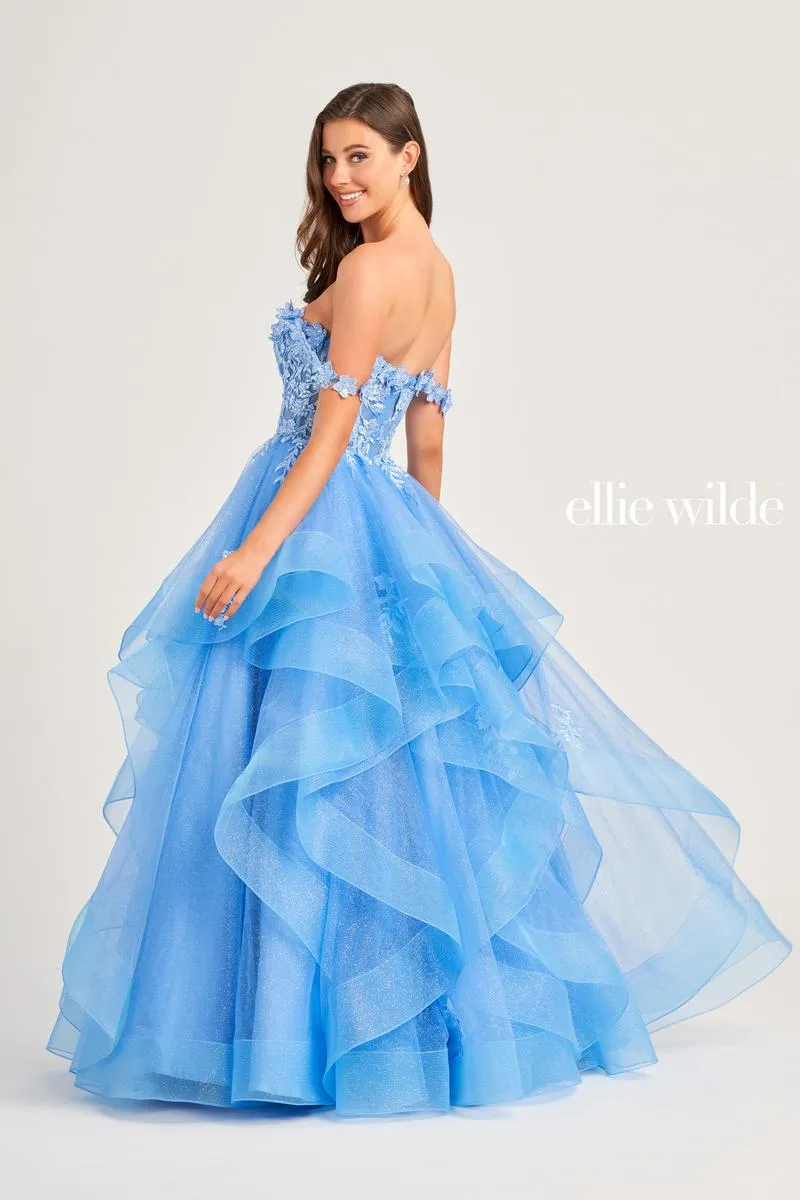 Ellie Wilde Off Shoulder Ball Gown EW35084 sold by Terry costa product image thumbnail 3