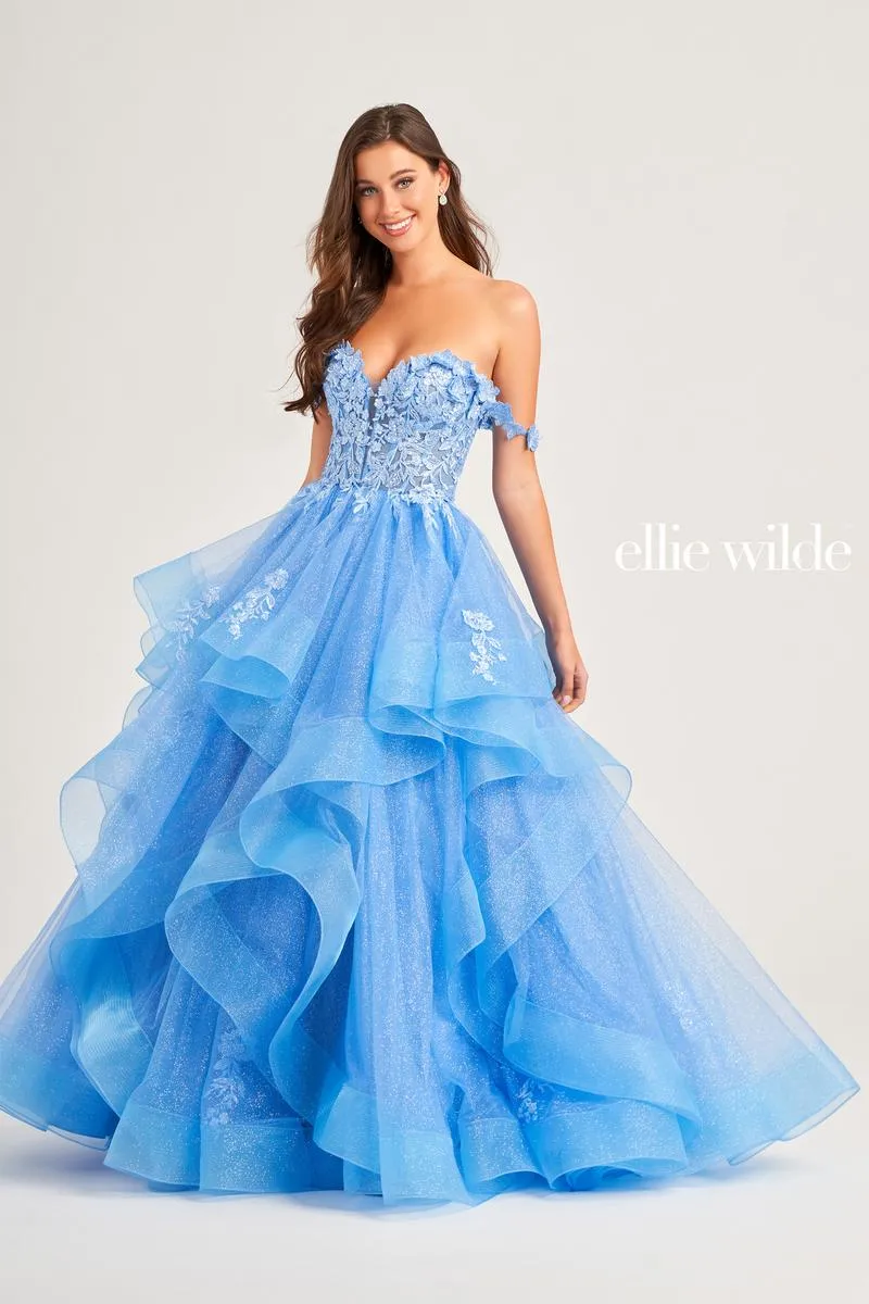 Ellie Wilde Off Shoulder Ball Gown EW35084 sold by Terry costa product image thumbnail 2