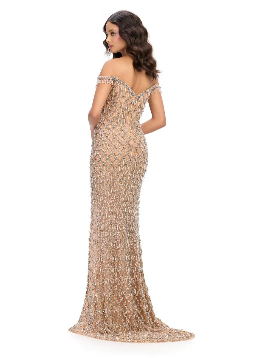 ASHLEYlauren Beaded Crystal Prom Dress 11765 sold by Terry costa product image thumbnail 3