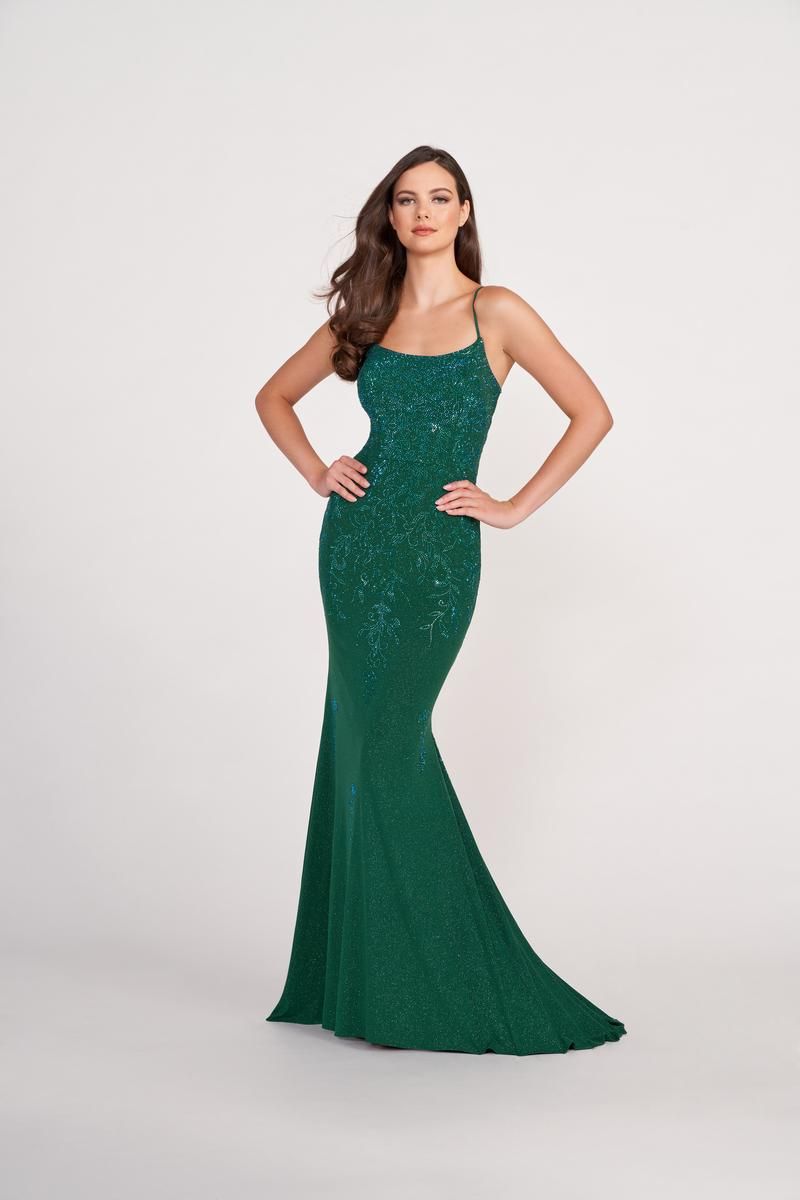 Ellie Wilde Long Fitted Lace Prom Dress EW34025 sold by Terry costa product image thumbnail 4