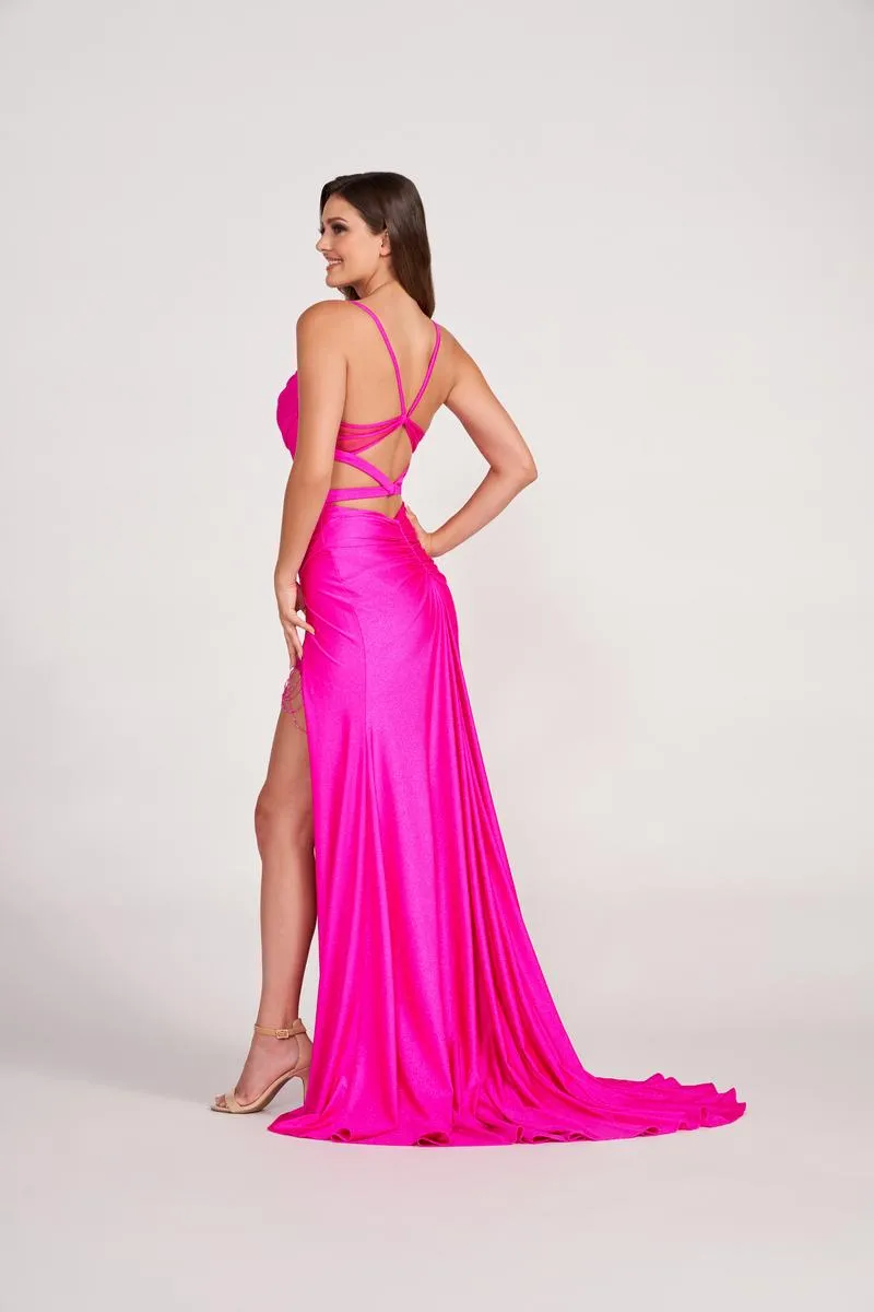 Ellie Wilde Corest Cowl Neck Prom Dress Ew34038 sold by Terry costa product image thumbnail 3