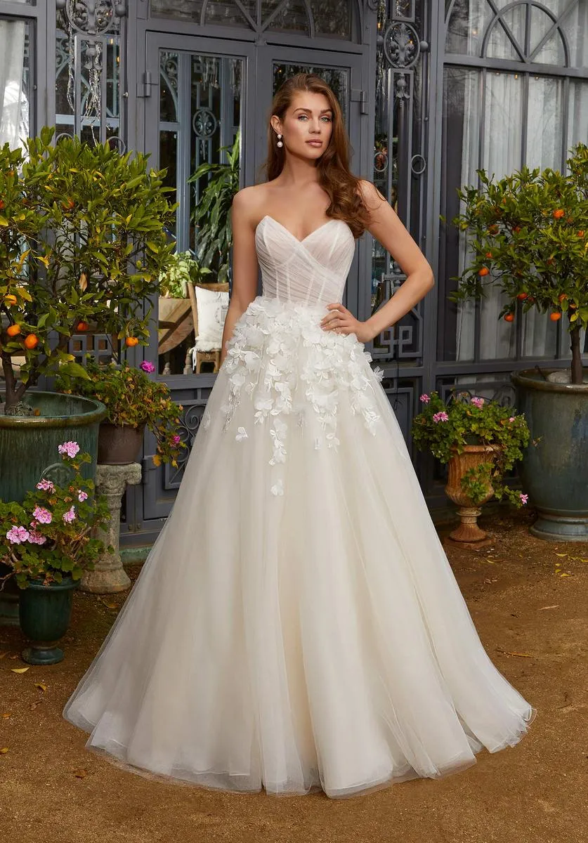 Blu Bridal by Morilee Rosalie Ruched Wedding Dress 4482 sold by Terry costa product image thumbnail 3