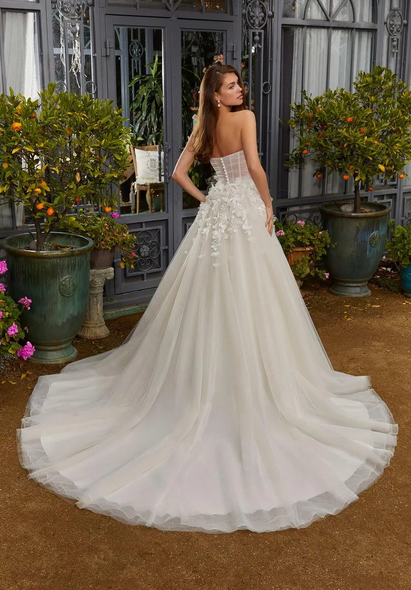 Blu Bridal by Morilee Rosalie Ruched Wedding Dress 4482 sold by Terry costa product image thumbnail 2