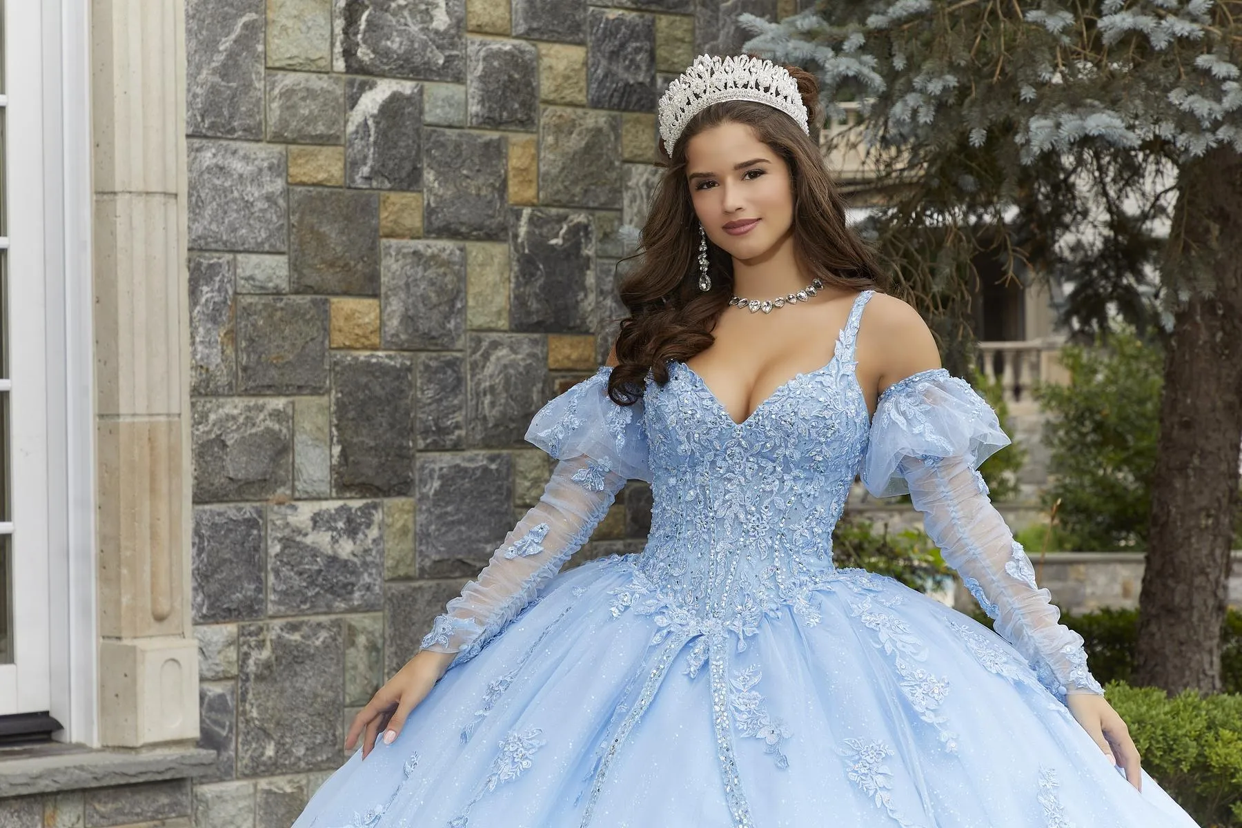 Vizcaya by Morilee Lace and Tulle Quince Dress 89407 sold by Terry costa product image thumbnail 5