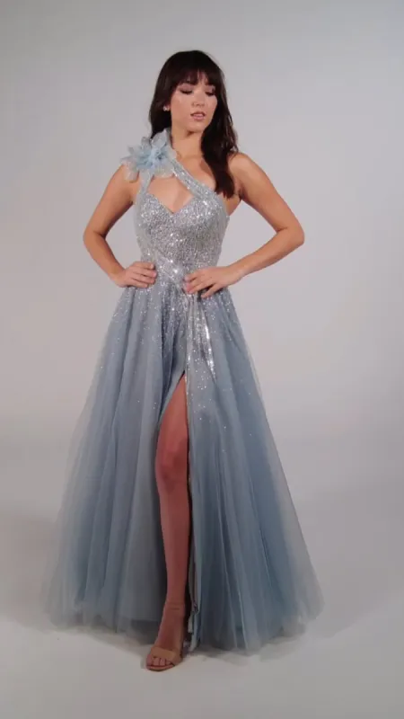 Ellie Wilde One Shoulder Pocket Prom Dress EW35086 sold by Terry costa