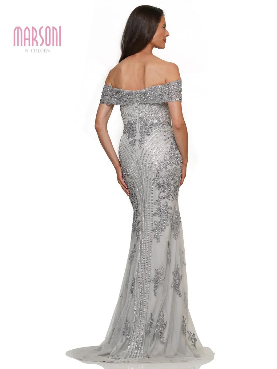 Marsoni by Colors Dress Heat Stone Off The Shoulder MV1275 sold by Terry costa product image thumbnail 3