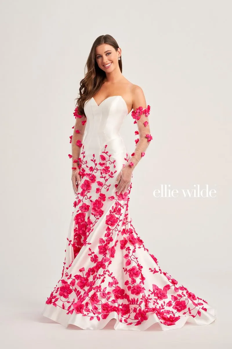 Ellie Wilde Strapless Mermaid Prom Dress EW35036 sold by Terry costa product image thumbnail 4
