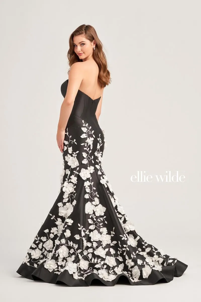 Ellie Wilde Strapless Mermaid Prom Dress EW35036 sold by Terry costa product image thumbnail 3