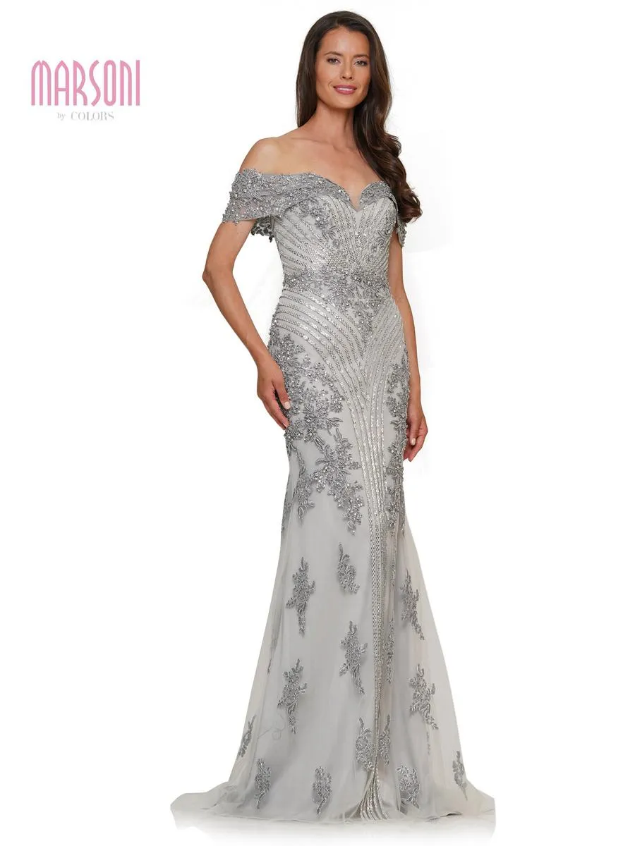 Marsoni by Colors Dress Heat Stone Off The Shoulder MV1275 sold by Terry costa product image thumbnail 2