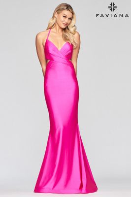 Faviana Glamour Dress S10448 sold by Terry costa