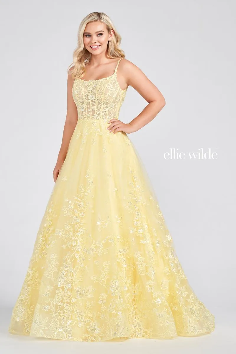 Ellie Wilde Scoop Neck Ball Gown EW122109 sold by Terry costa product image thumbnail 3