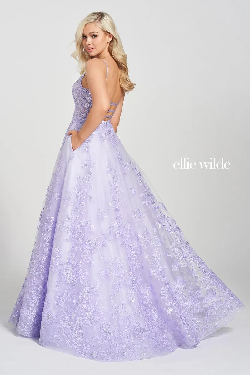 Ellie Wilde Scoop Neck Ball Gown EW122109 sold by Terry costa product image thumbnail 2