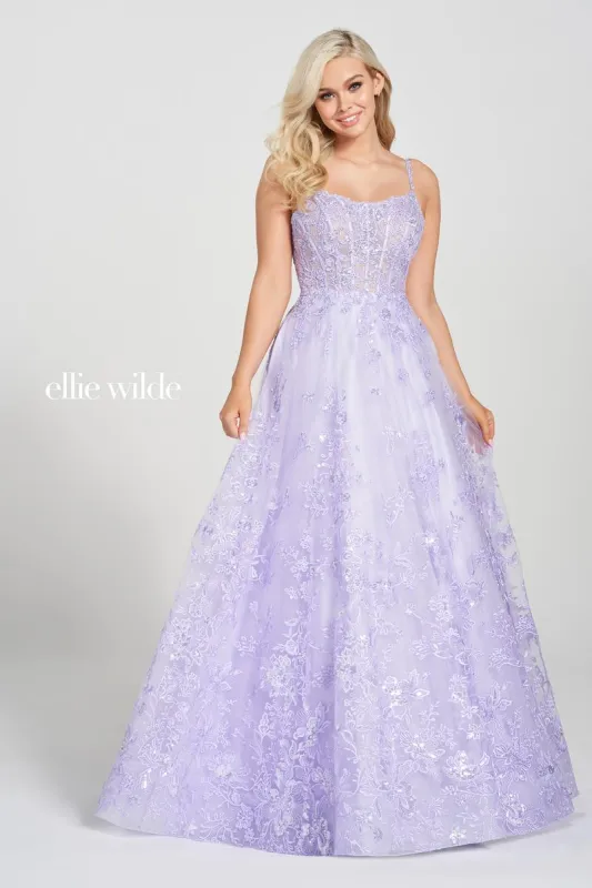 Ellie Wilde Scoop Neck Ball Gown EW122109 made by Mon Cheri