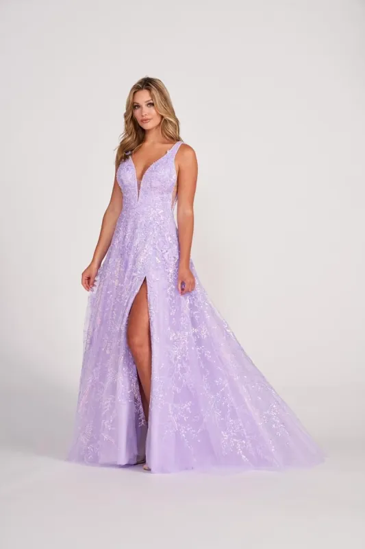 Ellie Wilde A-Line Lace Prom Dress Ew34111 made by Terry costa