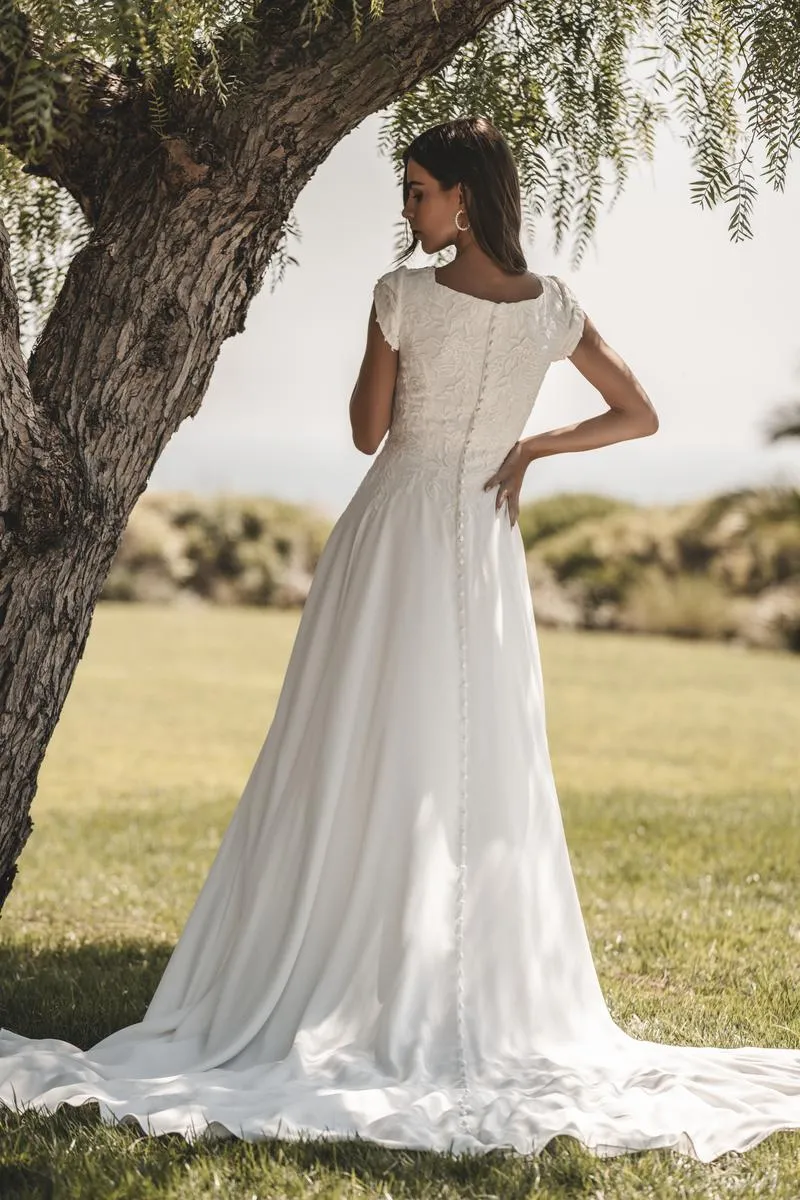 Allure Bridals Modest Dress M725 sold by Terry costa product image thumbnail 2