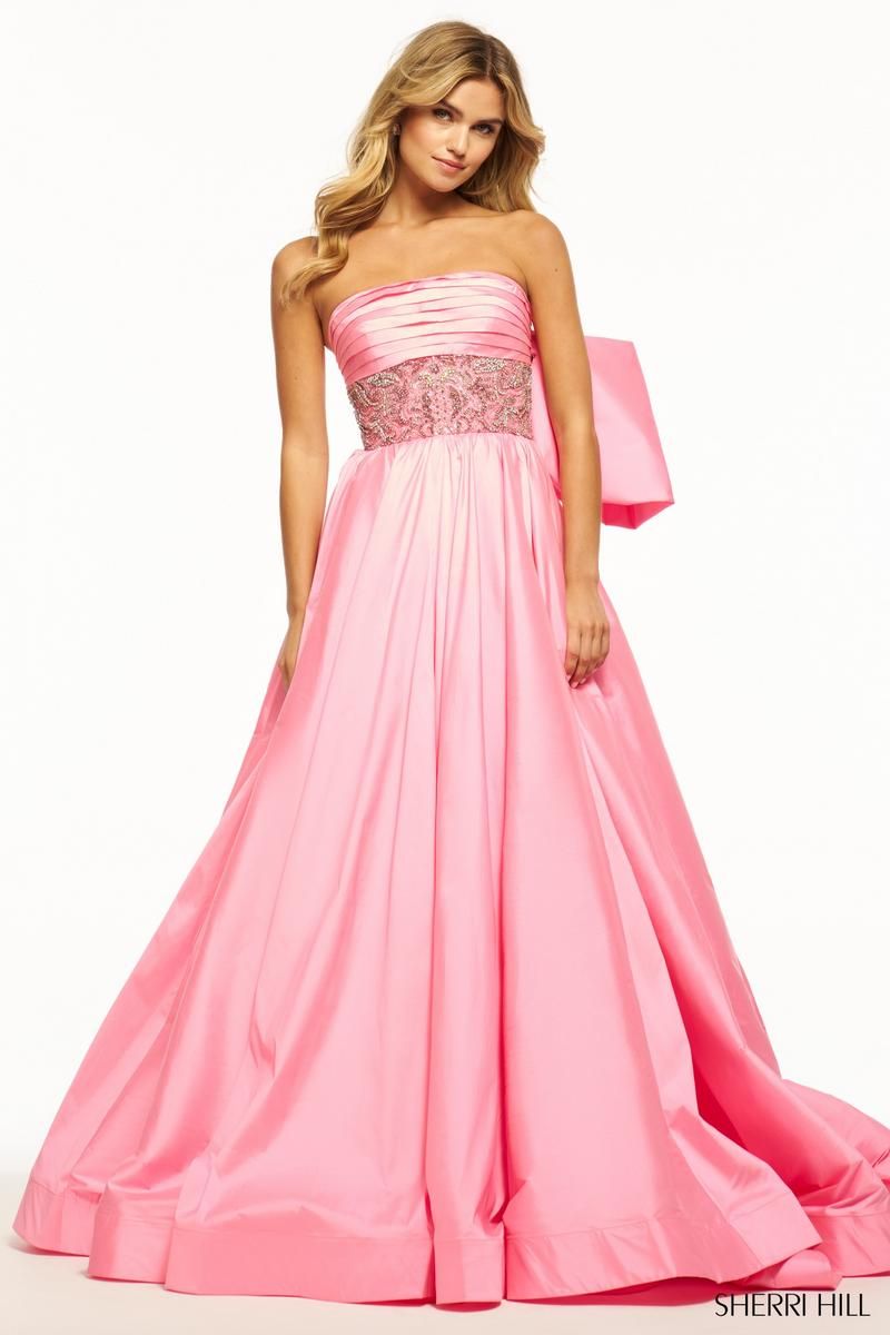 Sherri Hill Strapless Taffeta Ball Gown 56016 sold by Terry costa
