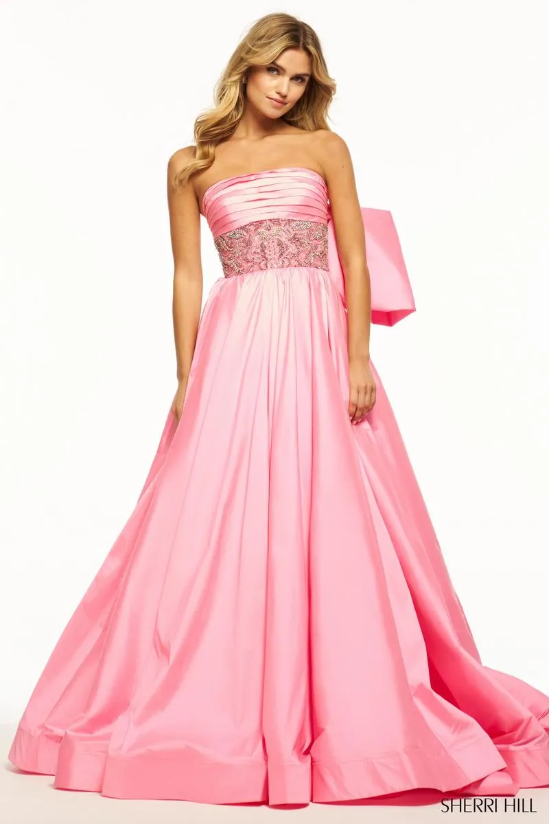 Sherri Hill Strapless Taffeta Ball Gown 56016 sold by Terry costa product image thumbnail 2
