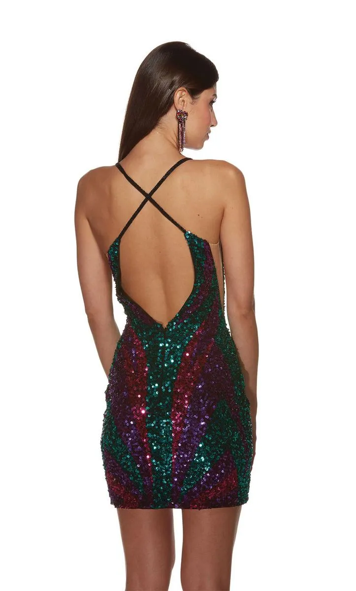 Alyce Paris Retro Vibes Homecoming Dress 4884 sold by Terry costa product image thumbnail 4