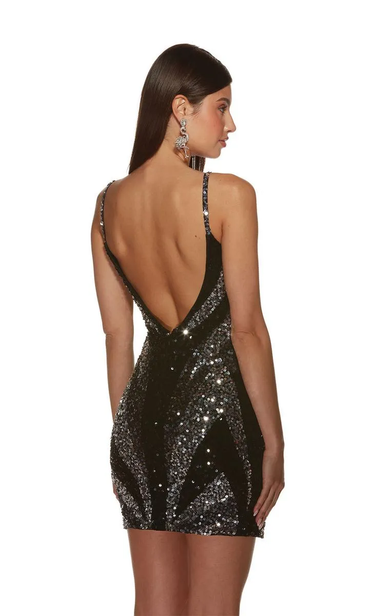 Alyce Paris Retro Vibes Homecoming Dress 4884 sold by Terry costa product image thumbnail 2