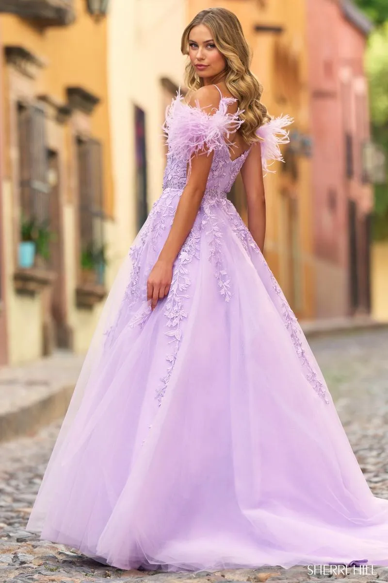 Sherri Hill Lace Ball Gown 55329 sold by Terry costa product image thumbnail 2