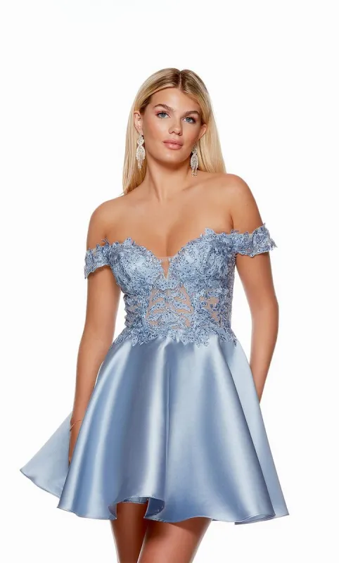 Alyce Pariss Off Shoulder Homecoming Dress 3141 sold by Terry costa