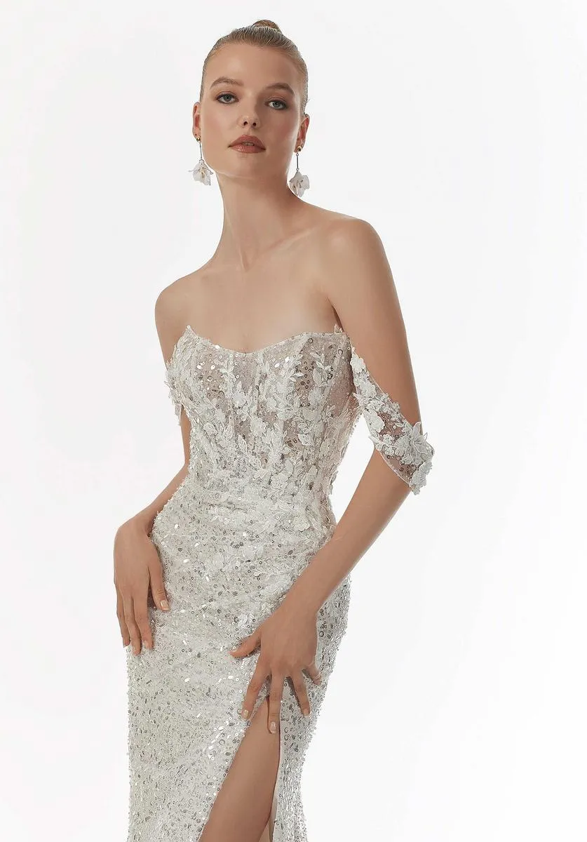 Madeline Gardner Signature "Nefertiti" Bridal Gown 1225 sold by Terry costa product image thumbnail 3