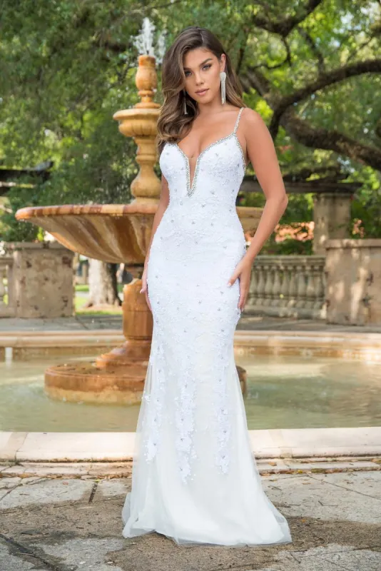 Ava Presley Ruffle Back Prom Dress 38813 sold by Terry costa