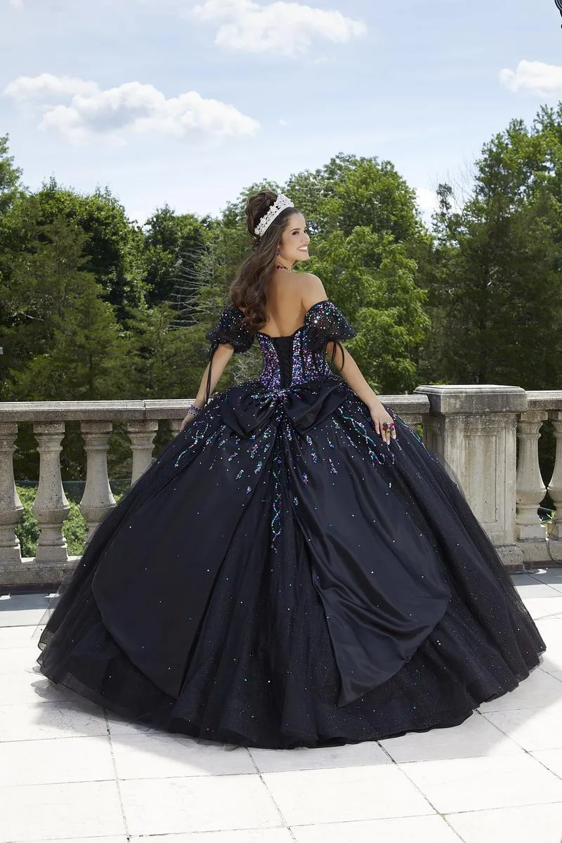 Vizcaya by Morilee Confetti Beaded Quince Dress 89413 sold by Terry costa product image thumbnail 2