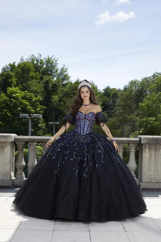 Vizcaya by Morilee Confetti Beaded Quince Dress 89413 made by Terry costa