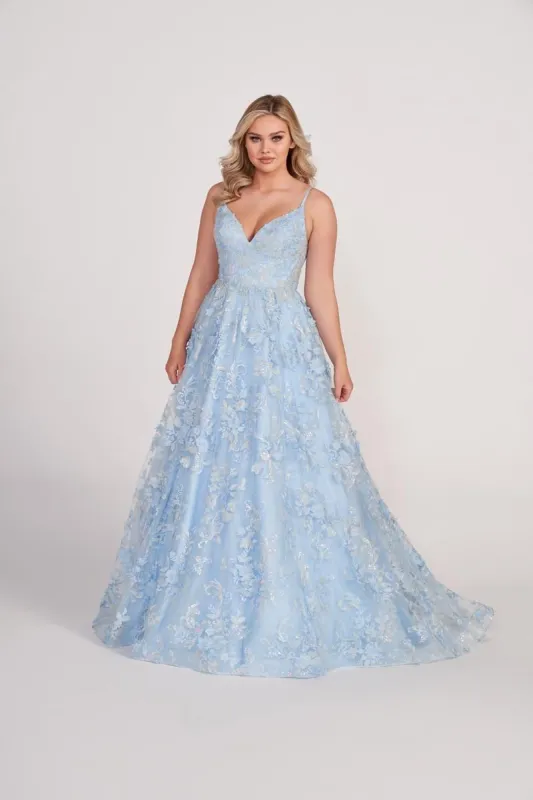 Ellie Wilde Lace Ball Gown Dress EW34084 sold by Terry costa