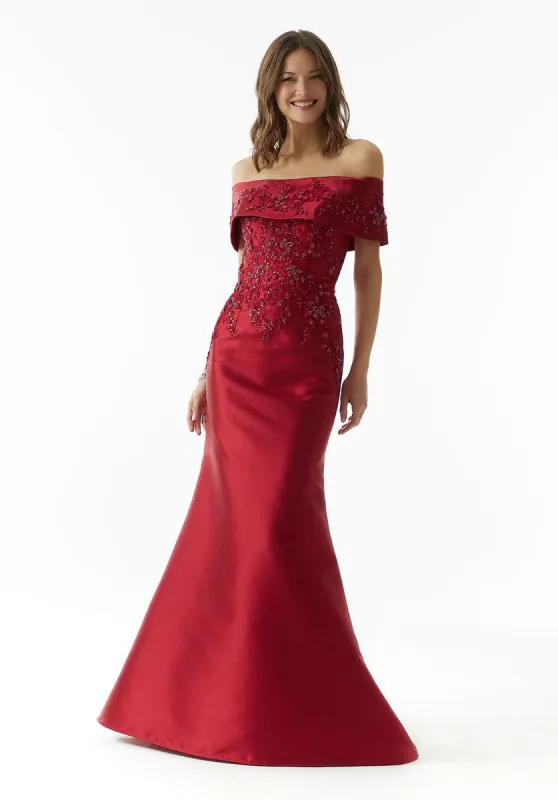 MGNY Madeline Gardner Off Shoulder Evening Dress 73019 sold by Terry costa