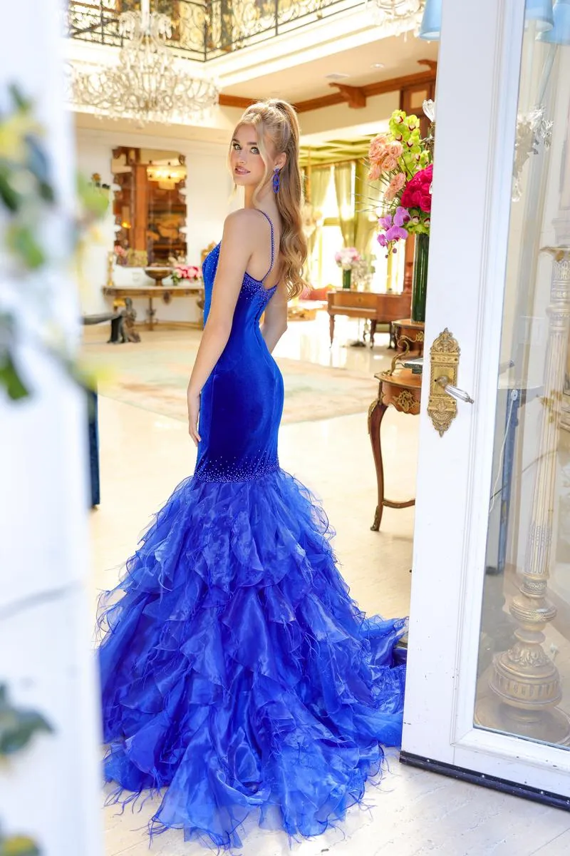 Ava Presley Velvet Mermaid Pageant Dress 29542 sold by Terry costa product image thumbnail 2