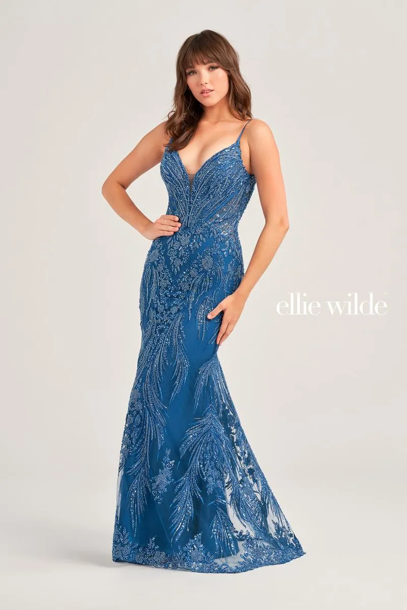 Ellie Wilde Fit and Flare Prom Dress EW35095 sold by Terry costa product image thumbnail 2